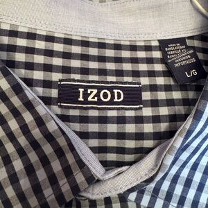 IZOD Men's Navy checked Shirt